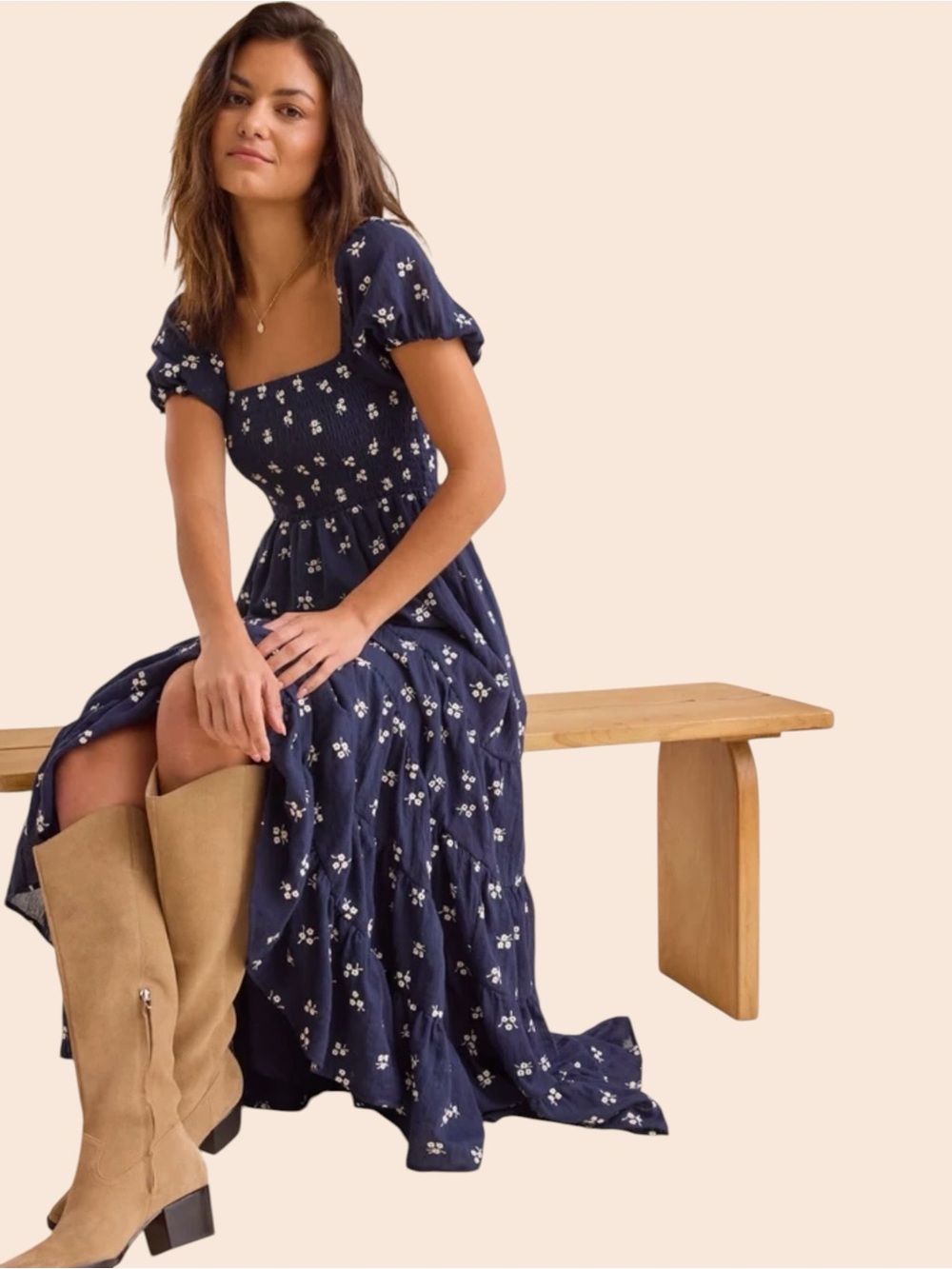 Altar'd State Oaklynn Embroidered Maxi Dress